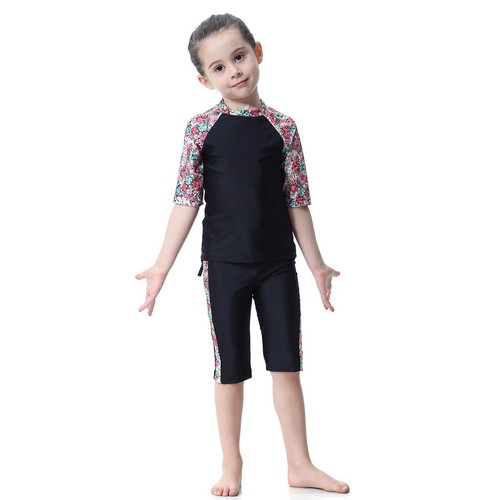 Kids Girls Summer Swimwear Muslim Modest Full Cover Burkini Swimming Beachwear - Picture 128 of 226