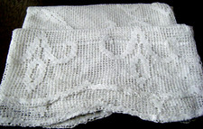 Antica tovaglia quadrata italiana filetto annodato a mano dannato a mano rete pizzo