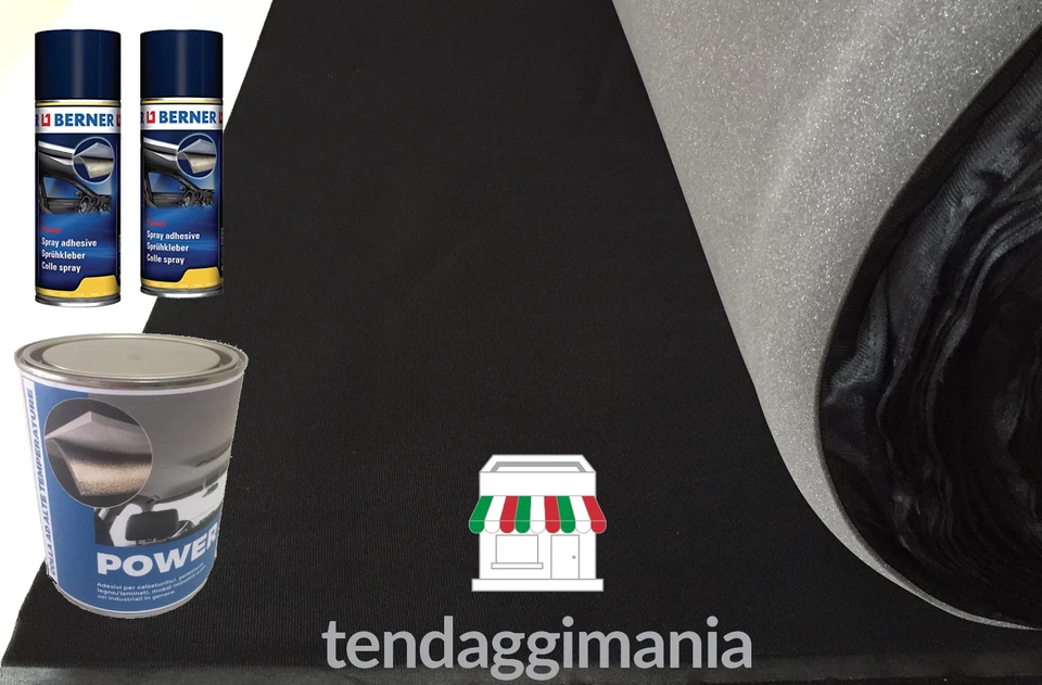 Kit rivestimento tessuto cielo tetto auto colore nero beige grigio - Immagine 3 di 4