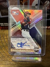 2019 Panini Elite Extra Edition Status Red Die-Cut /75 Cristian Batista Auto