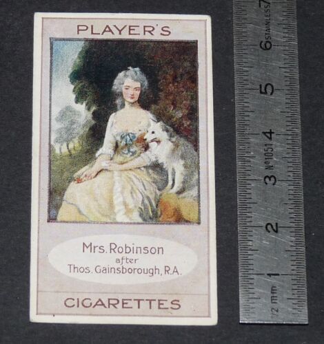 CHROMO 1914 BYGONE BEAUTIES PLAYER'S CIGARETTE CARD Mrs ROBINSON GAINSBOROUGH - Photo 1/2