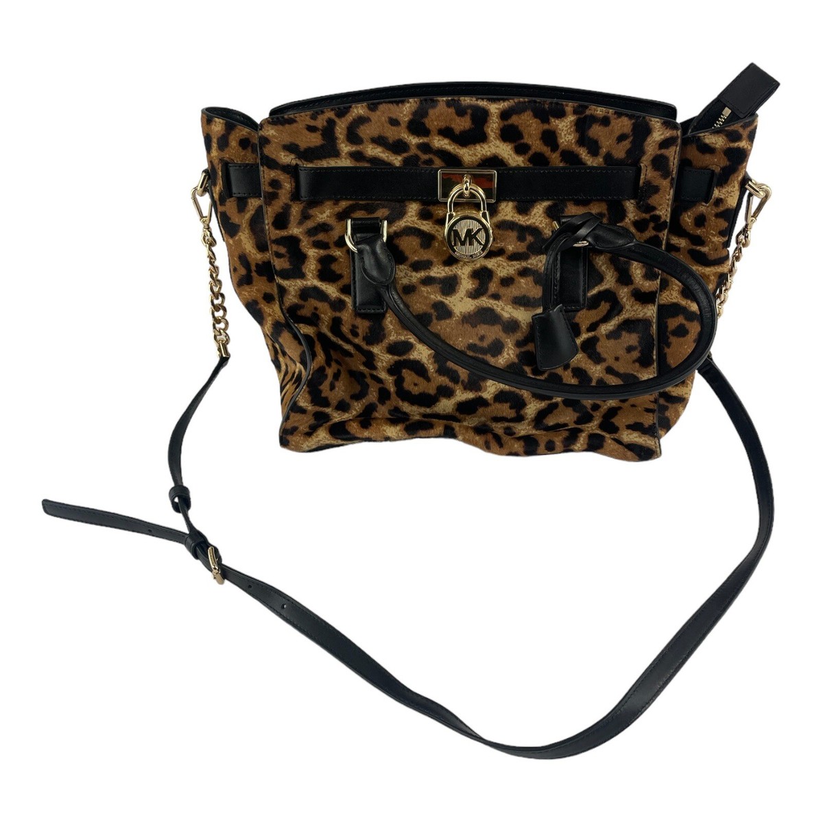 Leopard Print Michael Kors Brown Hamilton Purse MICHAEL KORS LARGE