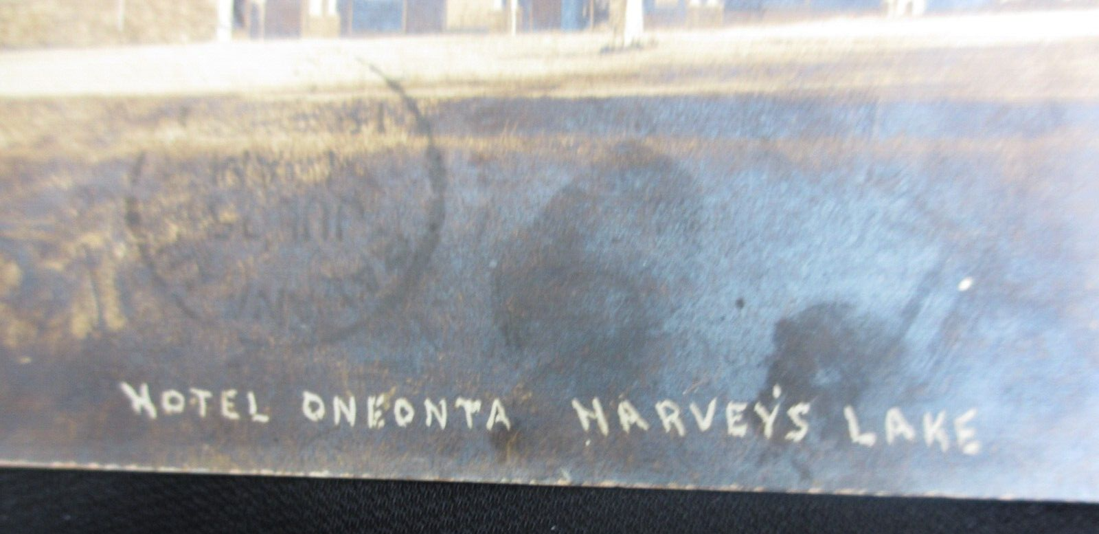 RPPC Oneonta Hotel HARVEYS LAKE PA Luzerne County Real Photo Antique