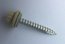 5.5x45mm SHEET TO TIMBER SELFDRILL NYLON MUSHROOM COLOUR HEAD C/W SEALING WASHER