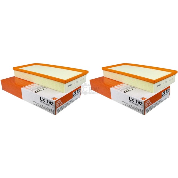 2X Mahle / Knecht Luftfilter LX 792 Air Filter-image