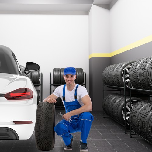Reifenregal Reifenständer Werkstattregal Schwerlastregal Lagerregal Max. 180 kg - Bild 9 von 13