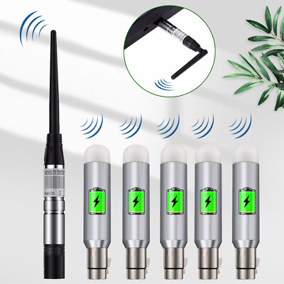 2.4G Wireless DMX512 Transmitter Rechargeable Stage DJ Light Receiver New0n