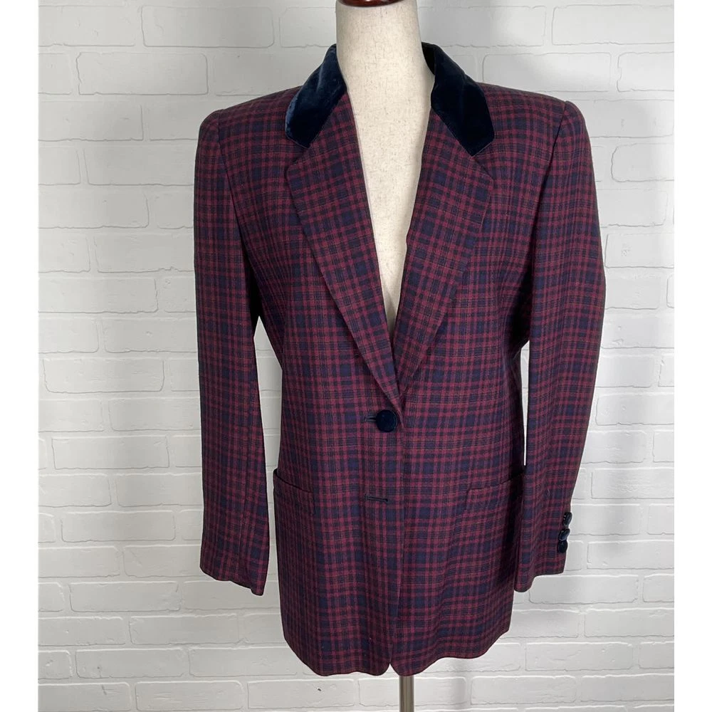 Veste Blazer Femme Marron Valerie Stevens - 100% Laine - Taille 8P - Occasion Très Bon état