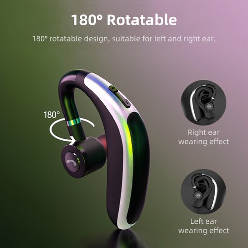 Bluetooth 5.0 Ohrhörer Business Kopfhörer Stereo Kabellos Einohr Auto Schwarz - Bild 6 von 15
