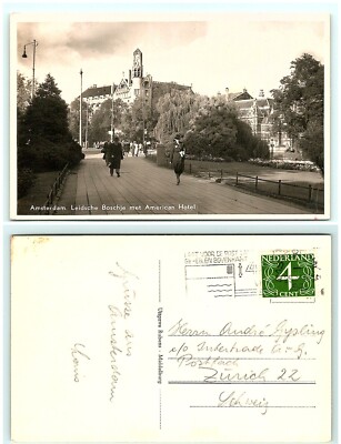 S02-6113, AMSTERDAM, LEIDSCHE BOSCHJE MET AMERICAN HOTEL, 1940S TO ZURICH,