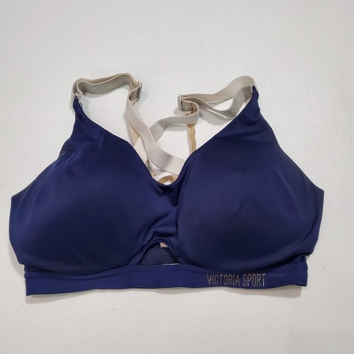Victoria Secret Women Sports Bra 34DD Blue Incredible Lightweight Strappy READ