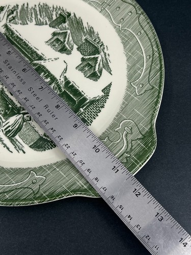 Vintage "The Old Curiosity Shoppe" Handled Tabbed Serving Plate Platter 11.5"W - Picture 8 of 24