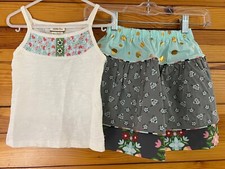 Matilda Jane Scenic Route Tank Top  Fun Day Skirt Girls Hello Lovely Size 2