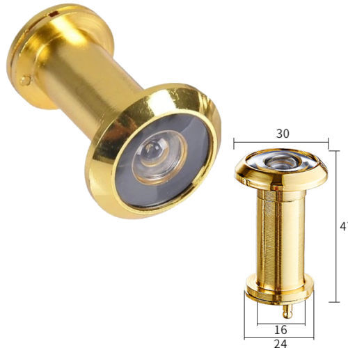 180 Degree Security Home Door Spyhole Viewer Scope Brushed Peephole Wide Angle - Picture 8 of 13
