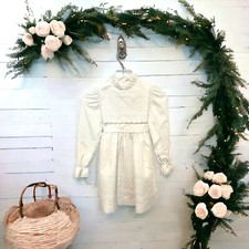 Vintage White Prairie Style Sz 7 Madonna First Holy Communion Dress Veil Modest