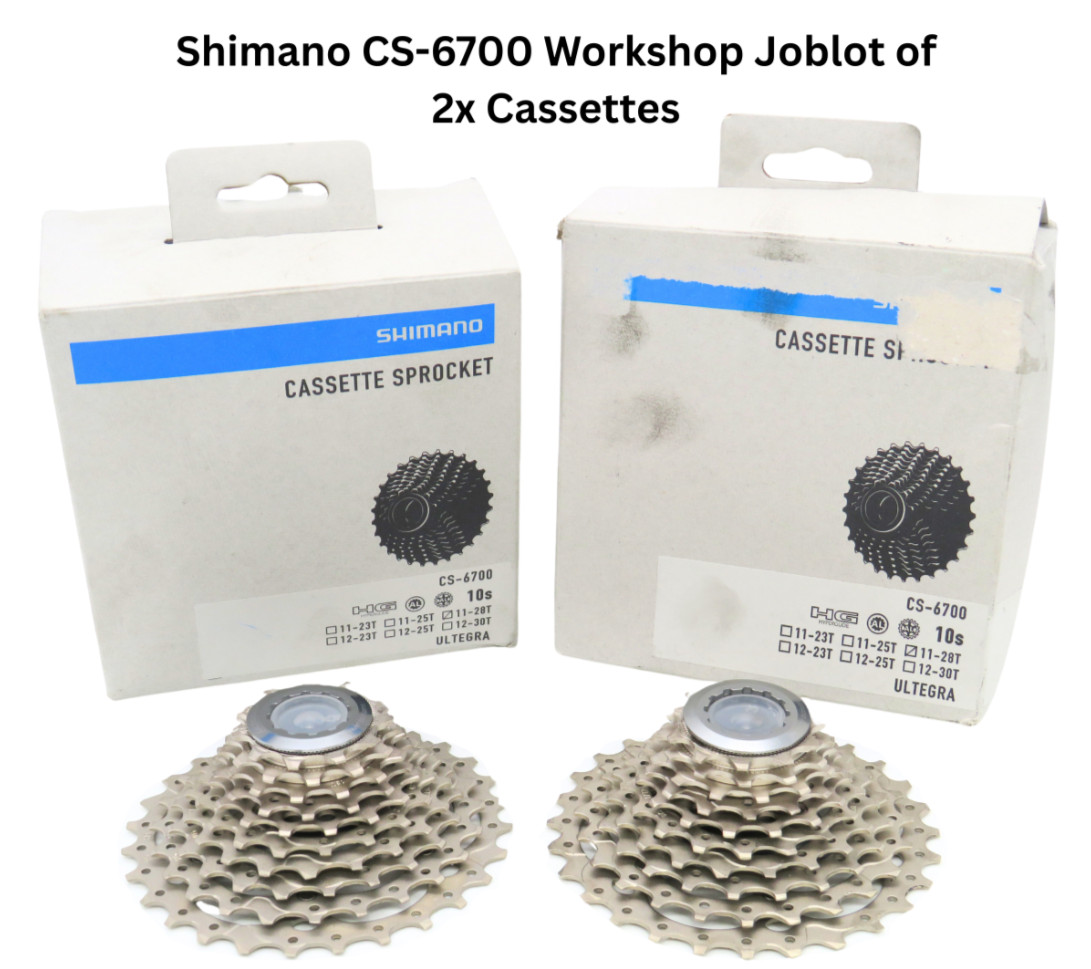 Cassette Shimano Ultegra CS-6700 10 velocidades 11-28T lote de trabajo de taller plateado (x2) - H