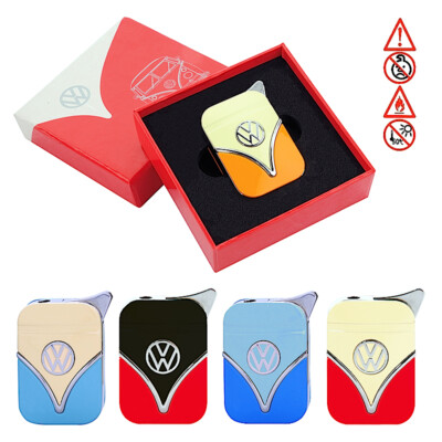 VW Metall Feuerzeug Volkswagen Samba Bus Bulli Fanartikel Geschenkbox nachfüll