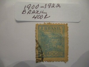 1900-1922 Brazil Stamp - 400 R Denomination