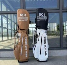 G FORE Caddy Bag Golf Bag White / Brown New with tags PU 4.7kg From Japan NEW