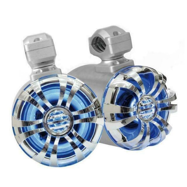 Pyle PLMRWB50L 5.25" 200W Marine Tower Speakers Pair Stainless Steel