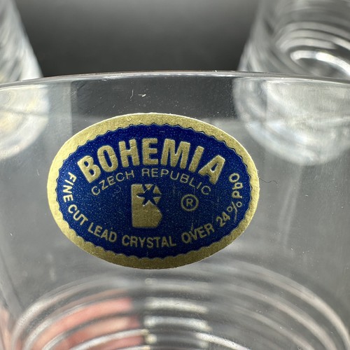 Bohemia Crystal Double Old Fashioned Whiskey Glasses Set of 3 Czech Republic - Picture 7 of 8