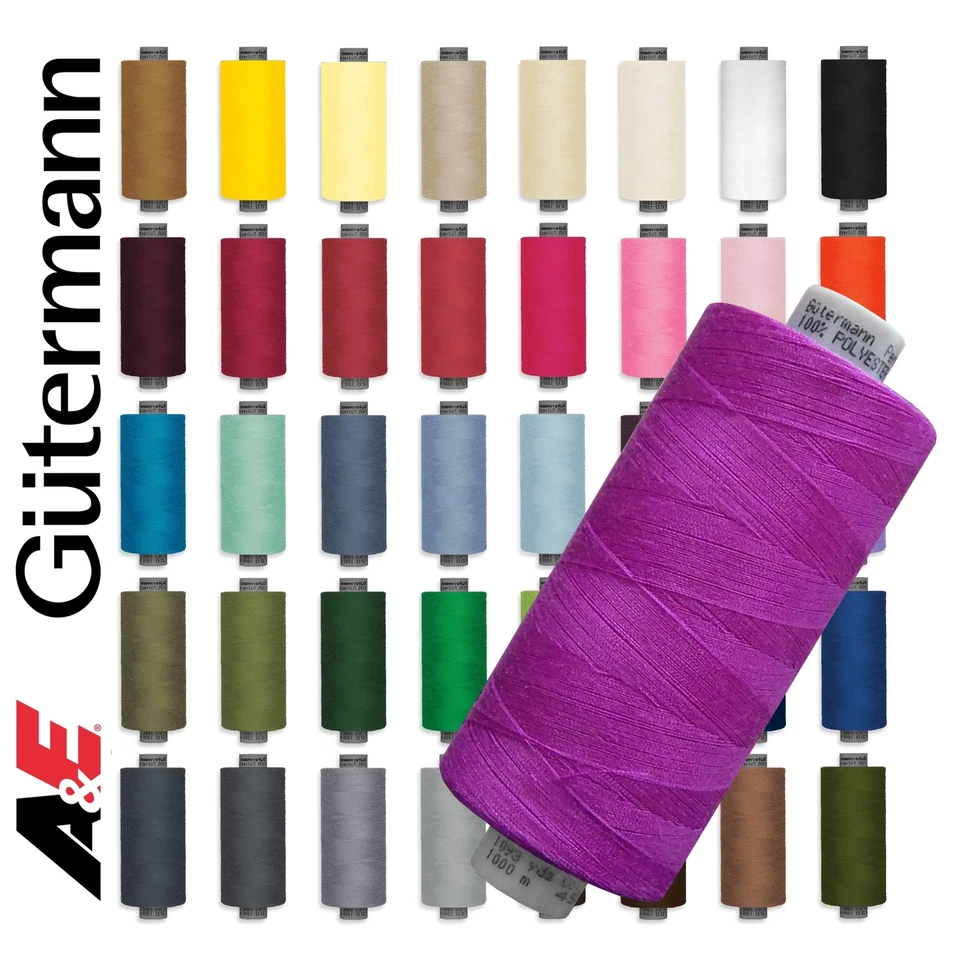 NÄHMIT Gütermann Permacore Nähgarn 120er 1000m Nähmaschinengarn TOP QUALITÄT