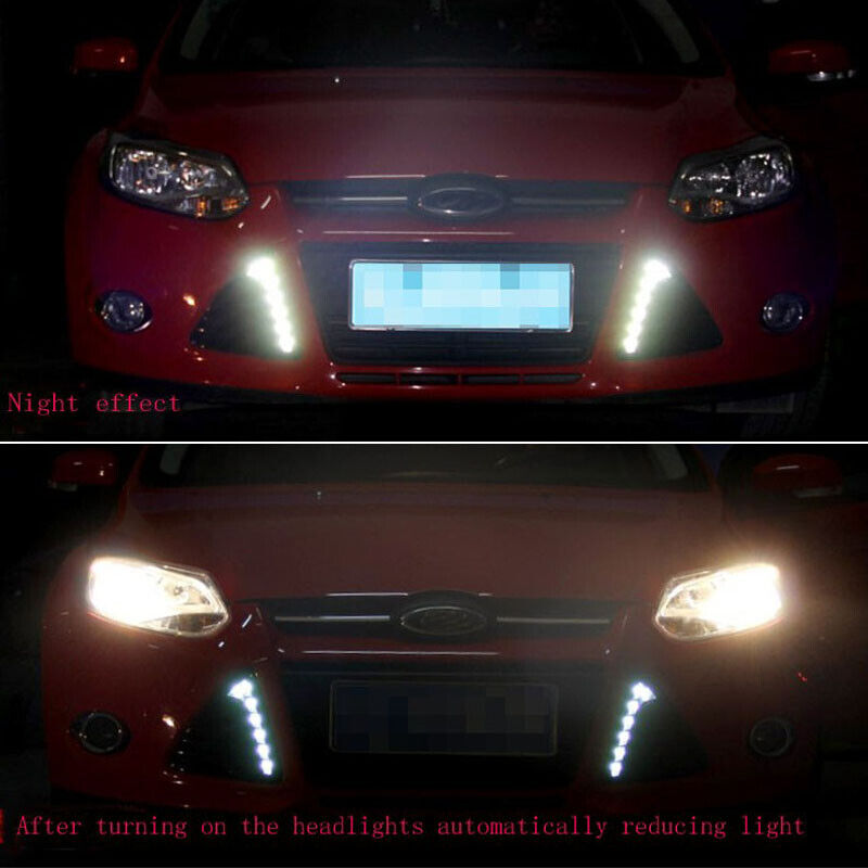 LED Front Driving Daytime Running Light Fog Lamp DRL For Ford Focus  2011-2014