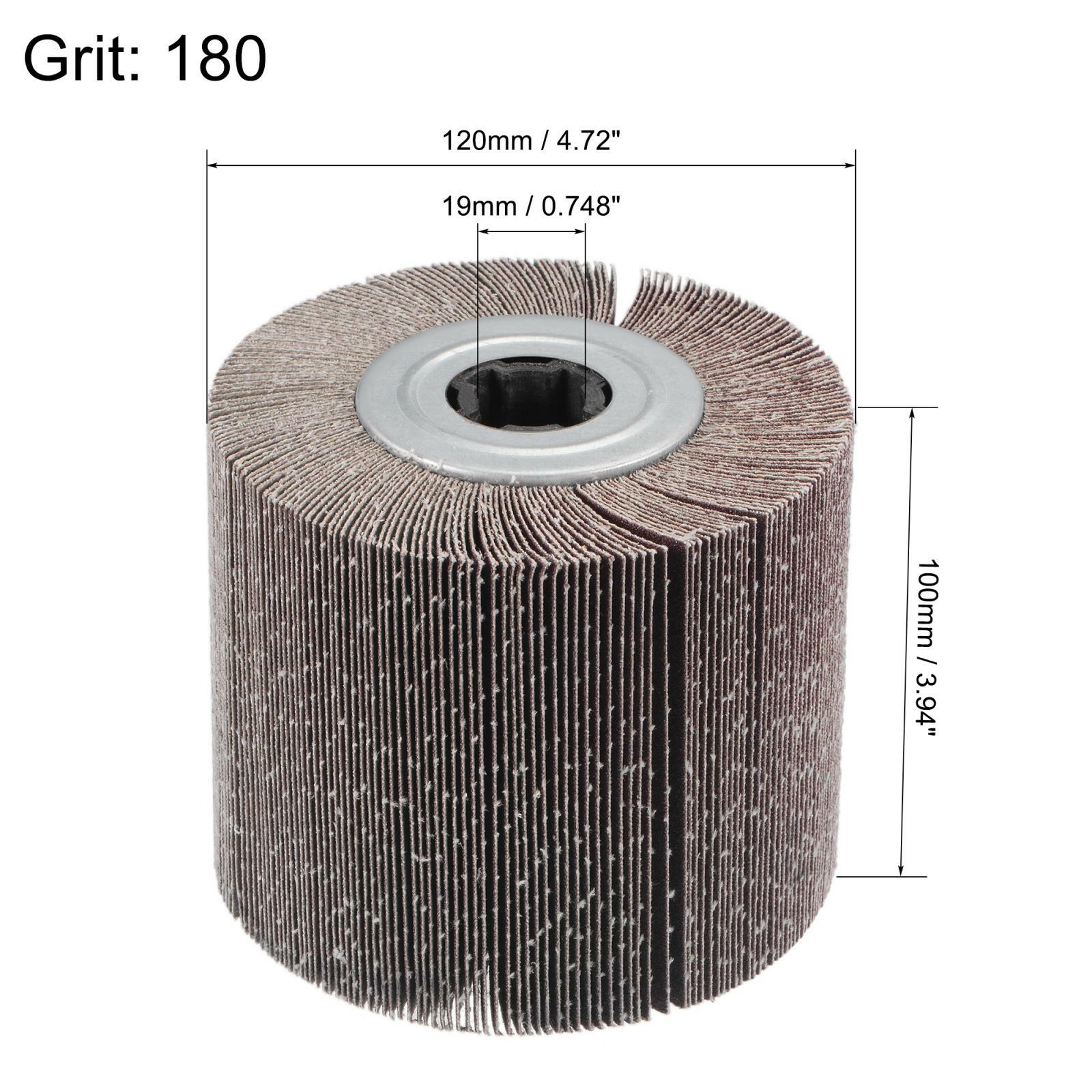 120mmx100mm 180 Grit Abrasive Cloth Wire Drawing Flap Wheel for Metal