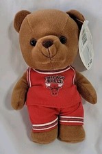 Chicago Bulls 8" Bear Bean Bag Plush Play by Play 1997 Basketball Teddy Stuffed