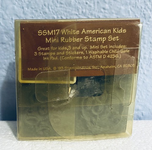 White American Kids Rubber Stamps Stampendous Mini Rubber Stamp Set NEW RARE - Picture 2 of 3