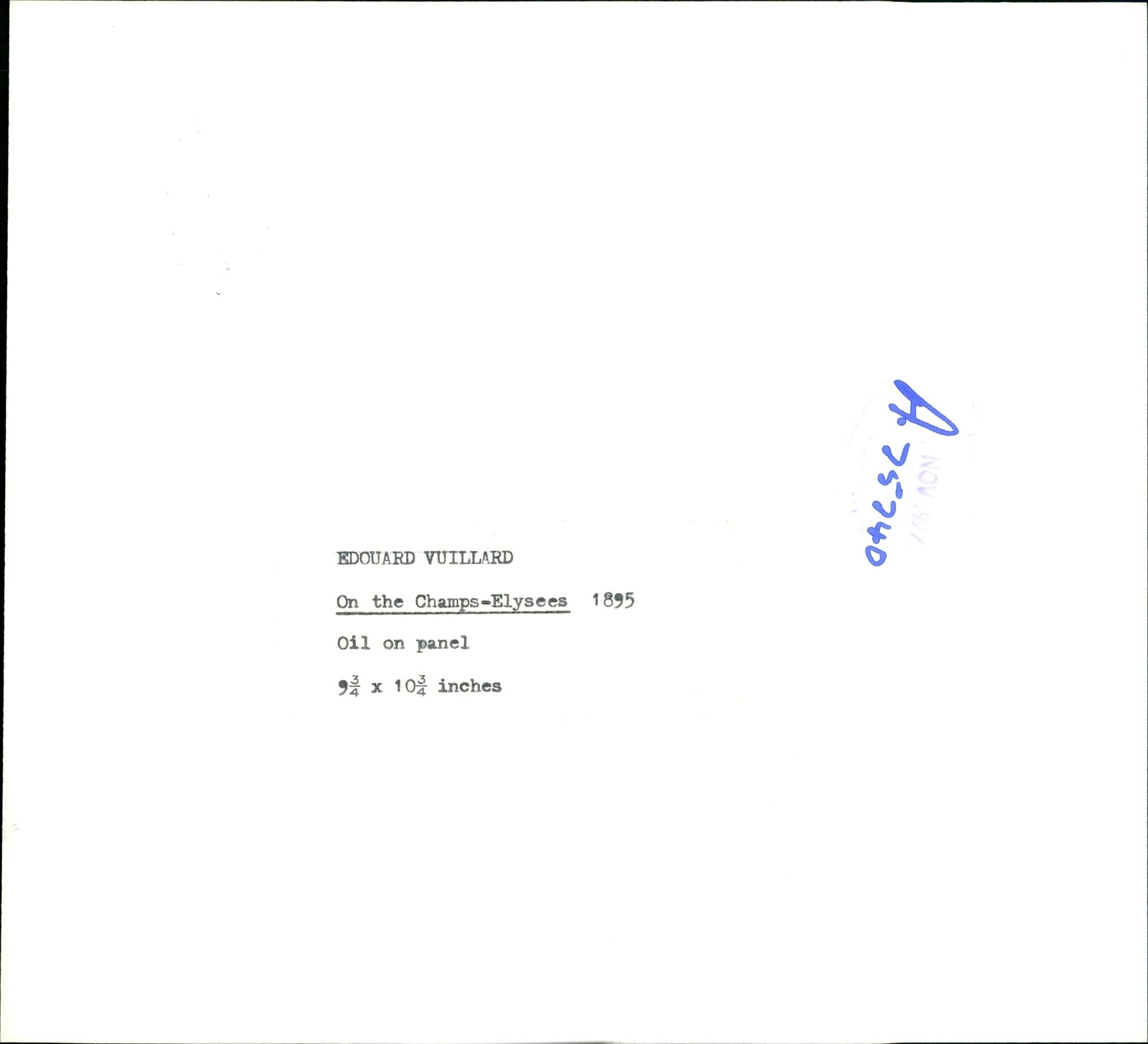 A painting of the ChampsElysees by French arti... Vintage Photograph