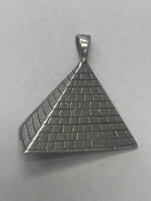 Vintage Sterling Silber Gizeh Pyramide 3D Anhänger