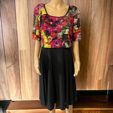 K Studio multicolor Woman A Line Dress Size 6 Stretch