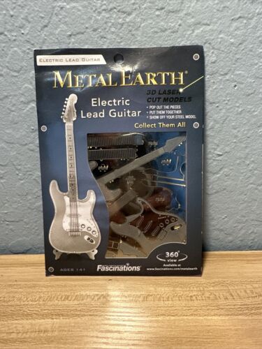 Fascinations Metal Earth ELECTRIC LEAD GUITAR Musical 3D Steel Puzzle Model Kit - Picture 1 of 2