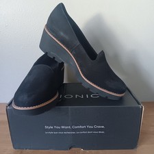 Vionic Water Repellent Wedges Willa Wedge Black Suede Size 8.5 M