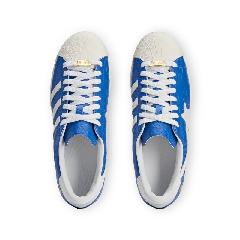 Size 8.5 - BAPE x adidas Superstar Vintage Blue White for sale