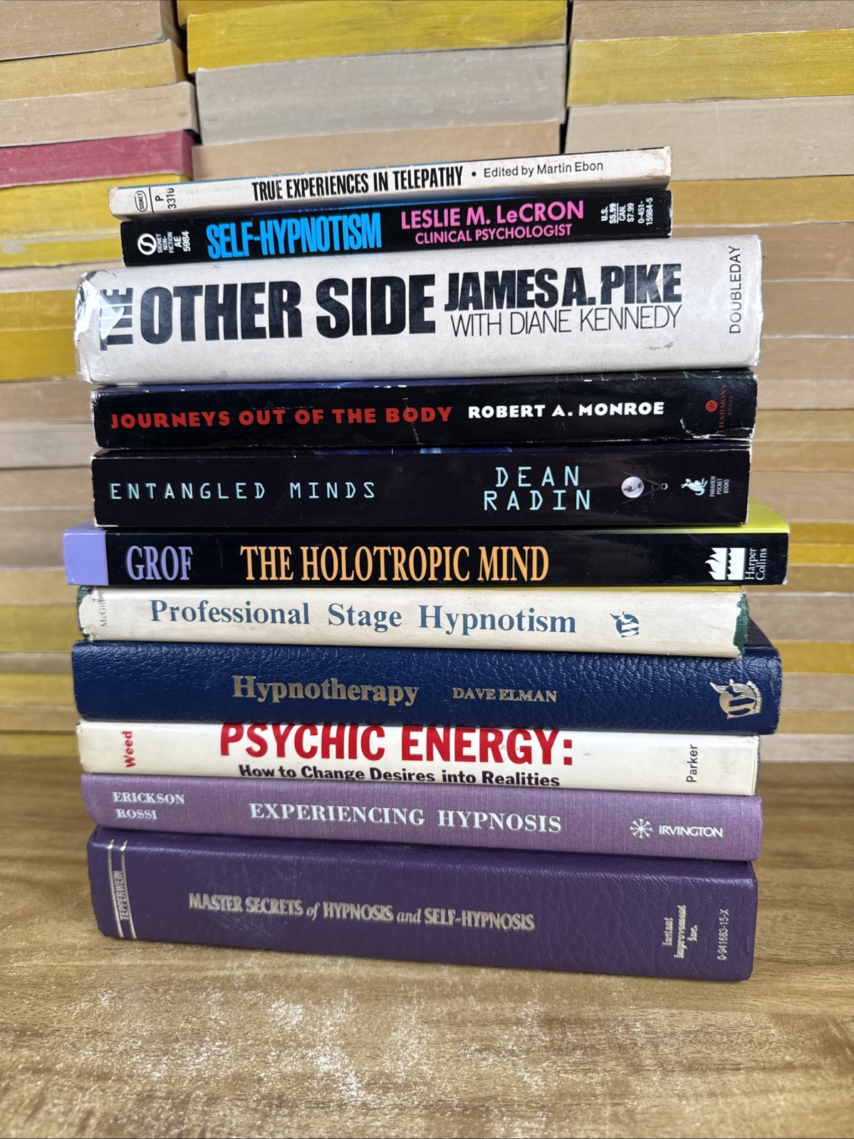LOT OF 11 Hypnotic Hypnotism Books Telepathy Psychic Energy Out Of Body