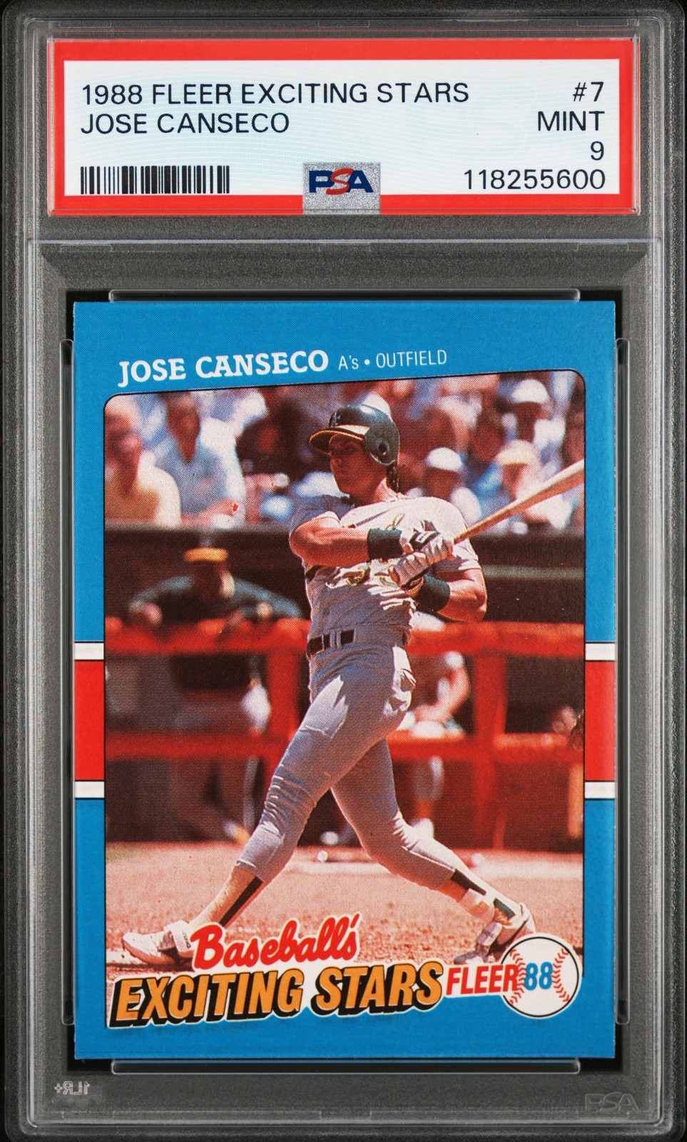 1988 FLEER EXCITING STARS #7 JOSE CANSECO PSA 9