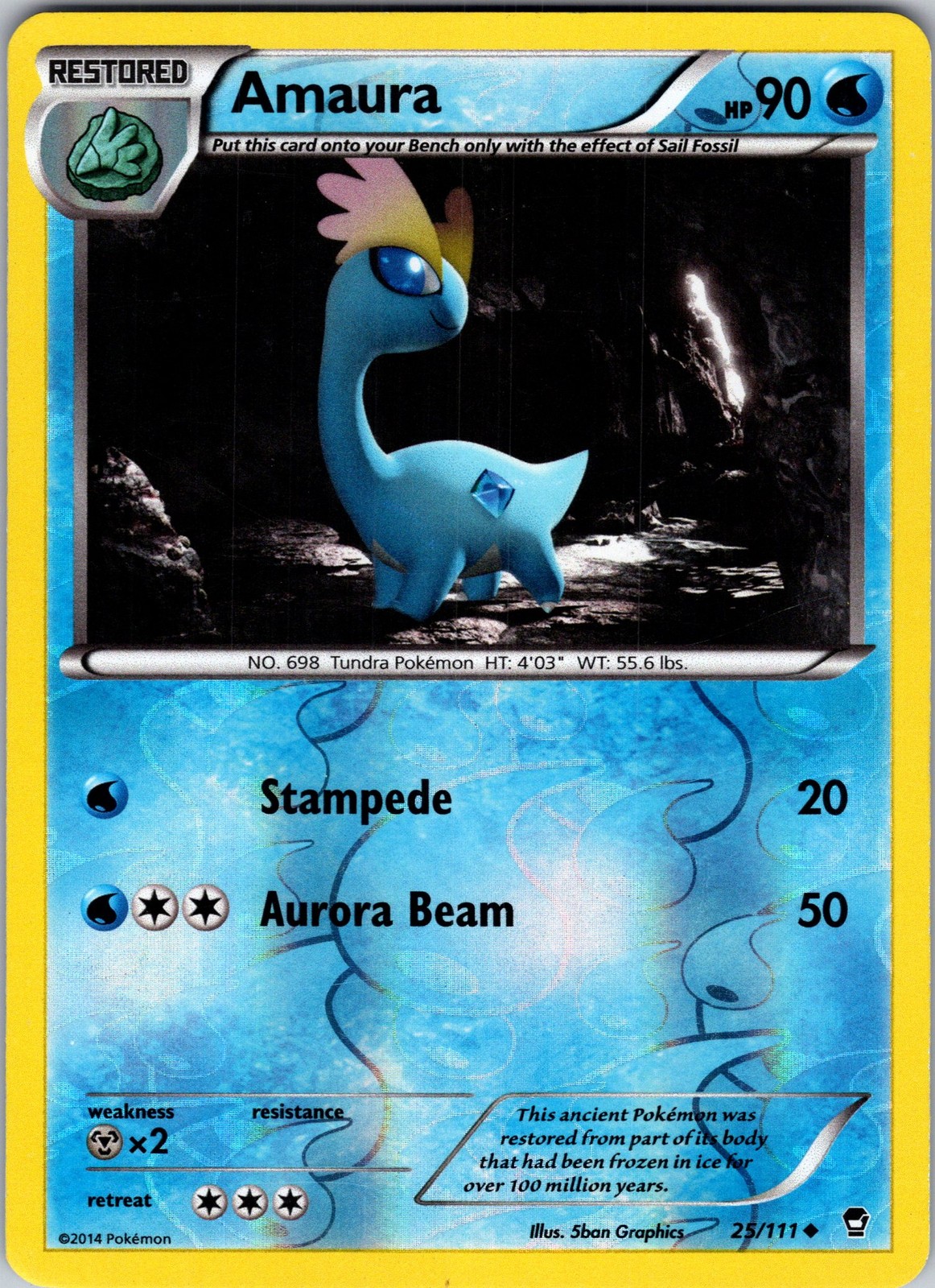 Amaura 25/111 XY - Furious Fists Pokemon TCG LP