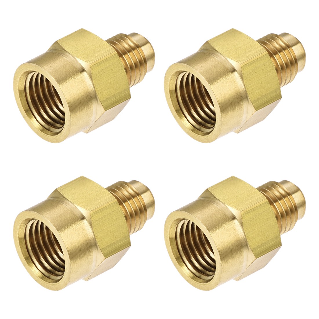 4pcs Brass Pipe fitting 1/4 SAE Flare Male to 1/4NPT Female Thread Adapter