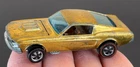 Vintage Hot Wheels Redline 1968 EARLY Gold Custom Mustang HK - BROWN Int., NR!!