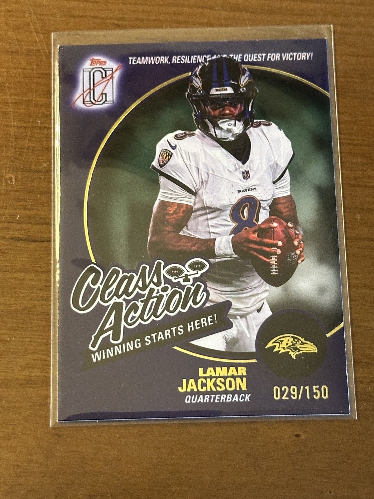 2025 Topps Signature Class Class Action Lamar Jackson CA-3 Serial /150 Ravens
