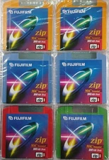 Lot of 6 (Six) Fujifilm Zip 100 MB Discs ~ Mac Formatted ~ Factory Sealed ~ NIP
