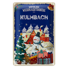 Blechschild Weihnachtsgrüße KULMBACH 18x12cm