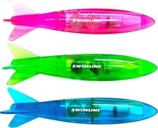 Swimline Original 3-Pack Diving Toys LED Light-Up Led Torpedos 3-pack 