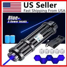 NEW 450nm Blue Laser Pointer Pen Visible Beam Light Zoom Focus Lazer US