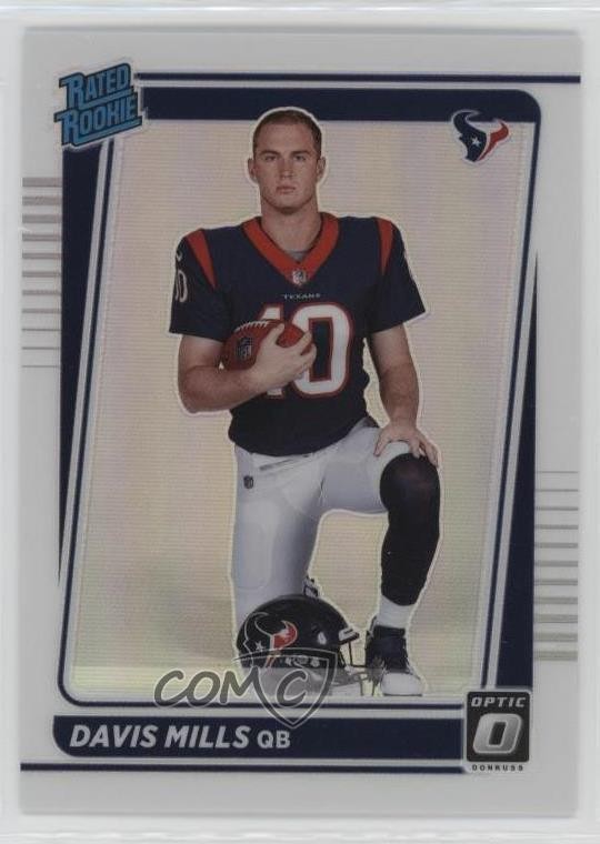 2021 Panini Donruss Optic Rated Holo Prizm Variation Davis Mills Rookie RC 00em
