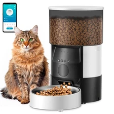 Automatic Cat Feeder, 2.4Ghz WiFi Timed Dog Food Dispenser with APP Control, ...