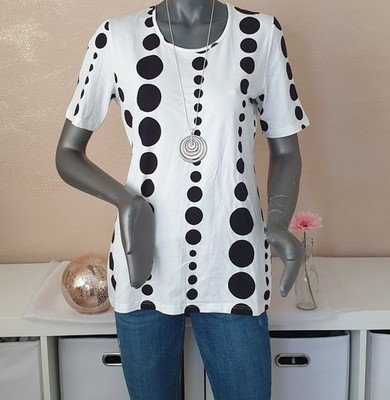 Rössler Selection Damen Shirt 3/4 Arm weiß schwarz Gr. 38 *NEU*