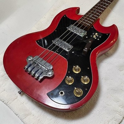 Electric Bass Lyle EB-3 SG Style MIJ Short Scale Red Japan 1960s
